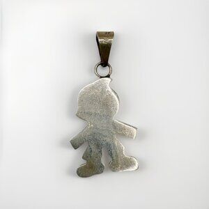 Mexico 925 Sterling Silver Boy Pendant Charm 5.6g